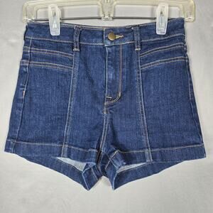 Lottie Moss Denim Shorts Womens 25 Blue High Rise Hot Pants Minimalist Y2K